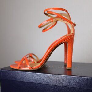 Ralph Lauren Purple Label Ardelise Ayers Snakeskin Saddle